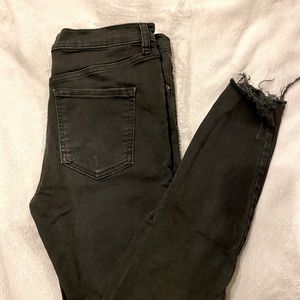 Free People Black Ripped skinny Jeans